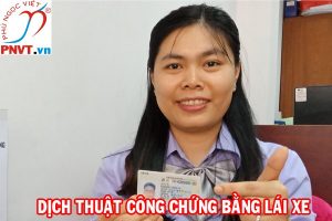 dịch thuật công chứng bằng lái xe