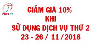 Giảm 10% phí dịch vụ dịch thuật kèm theo dịch vụ thứ 2 nhân dịp Lễ 20/11