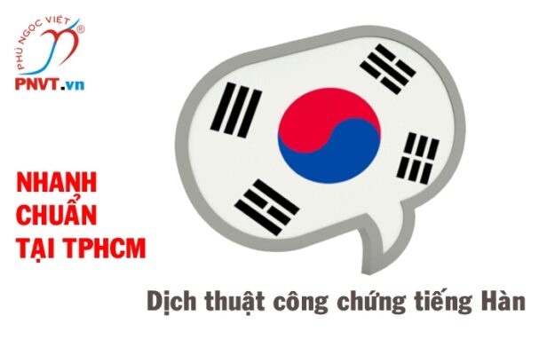 dịch thuật công chứng tiếng hàn