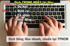 công ty dịch thuật tiếng hàn tại tphcm