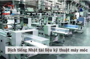 Dịch thuật tiếng Nhật tài liệu kỹ thuật máy móc