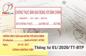 Thông tư số 01/2020/TT-BTP về cấp bản sao từ bản gốc, chứng thực bản sao từ bản chính, chứng thực chữ ký