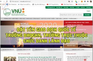 Quy định đặt tên giao dịch quốc tế (tiếng Anh) của Đại học Quốc gia Hà Nội