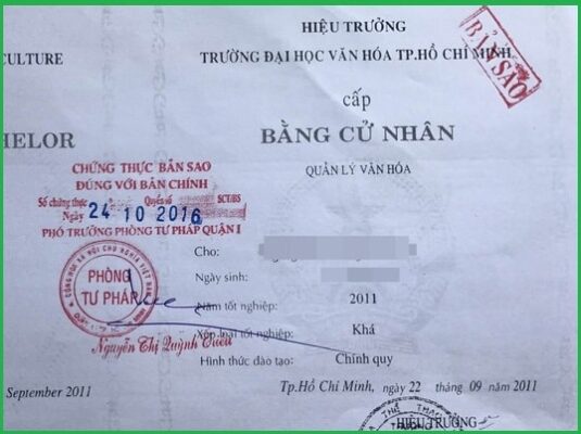 Không nhận bản sao y quá 6 tháng