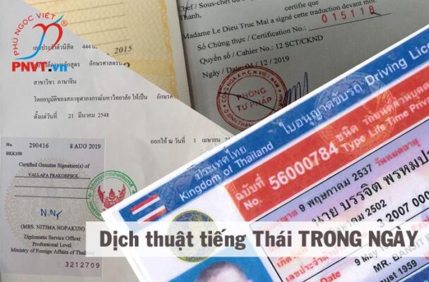 dịch công chứng tiếng thái