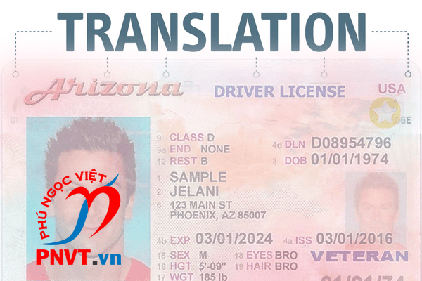 Dịch giấy phép lái xe sang Tiếng Việt