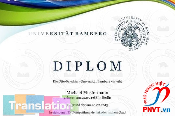 Dịch công chứng bằng đại học Đức làm work permit