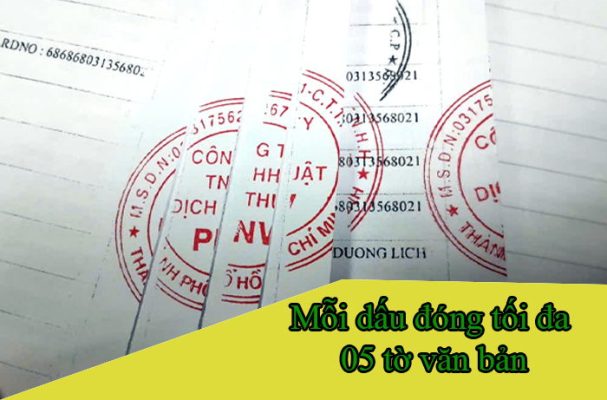 quy định đóng dấu giáp lai nhiều trang