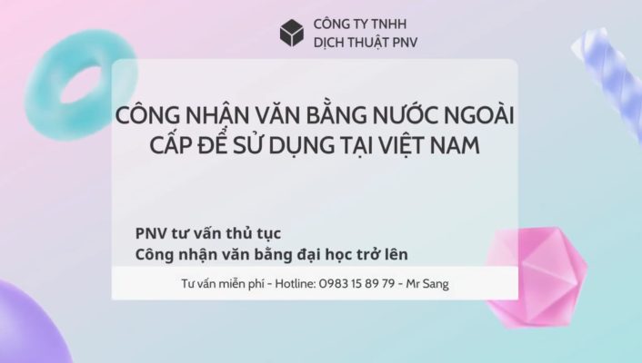 Công nhận văn bằng nước ngoài