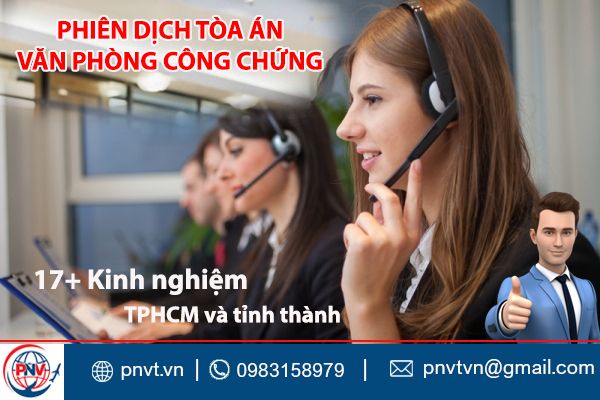 Phiên dịch tiếng Anh tại tòa án, văn phòng công chứng