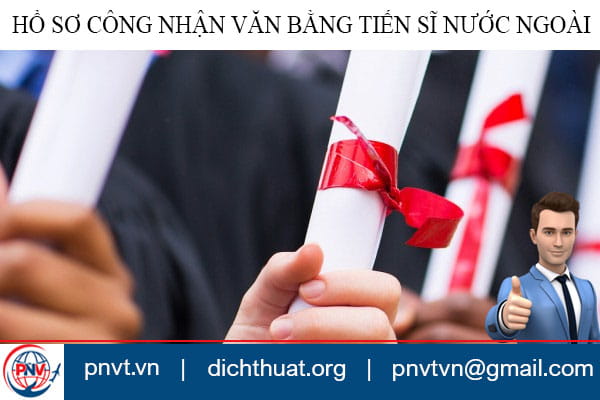 công nhận văn bằng tiến sĩ nước ngoài