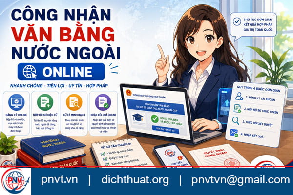 Công nhận văn bằng online